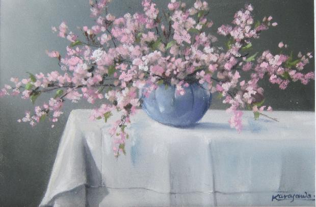 テーブルの桜