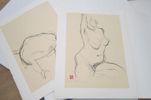 No.14　裸婦素描（12枚セット）