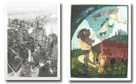 銅版画特選展
久保卓治「Manhattan Twilight」
山下清澄「オルレアンのJ-D」