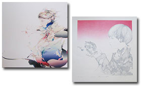 
									「紫紺野牡丹」ﾐｸｽﾄﾞﾒﾃﾞｨｱ　2010
									「春」　銅版　2013
								